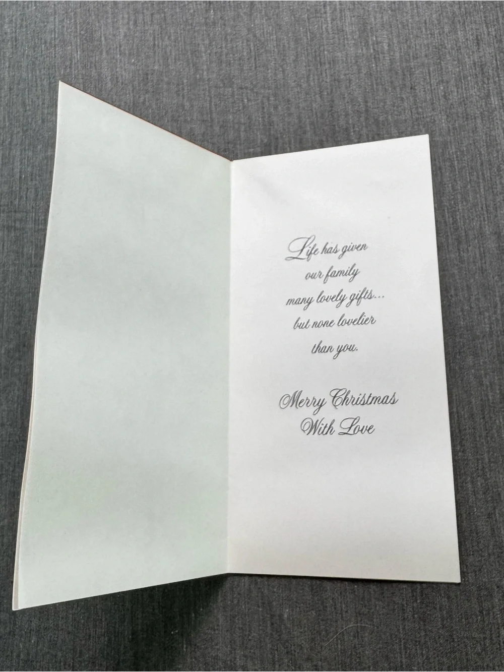 1970s Hallmark Embroidered Rose Christmas Greeting Card Daughter In Law USA